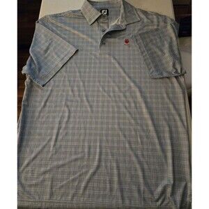 FootJoy Golf Polo Shirt Mens Large Emroidered Apple Geometric CA 28544
